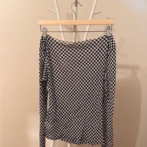 Black and White Checkerboard longsleeve